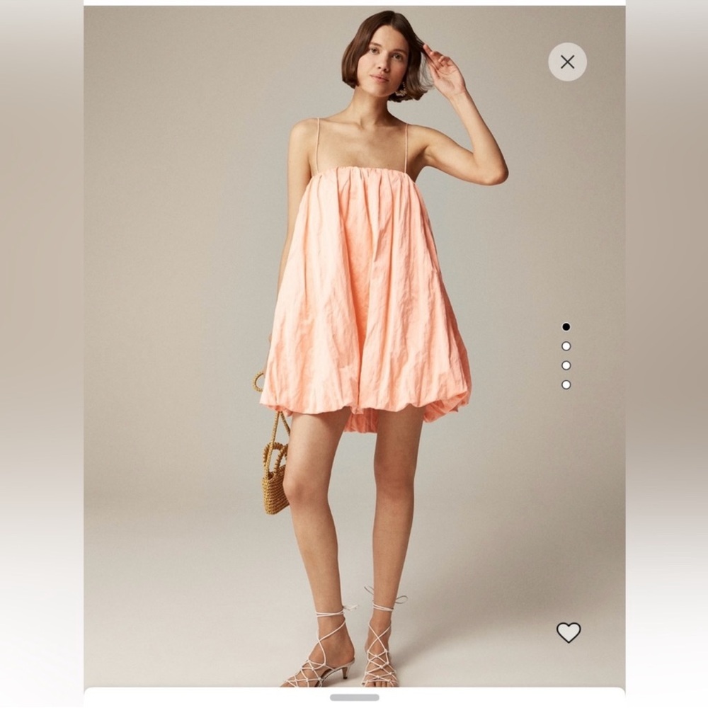 J. Crew (Coral) Collection mini bubble dress in satin